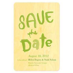  Watercolor Save the Date   Real Wood Wedding Stationery 
