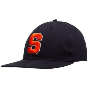   Orange Navy Blue Youth Flatline Flex Fit Hat