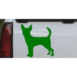 Dark Green 20in X 20.0in    Chihuahua Dog Animals Car Window Wall 
