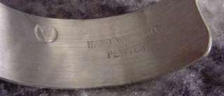 Wendell August Forge Detailed Hand Wrought Pewter Inscription Bracelet 