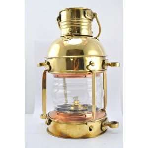  Antique Brass ROUND CARGO ship LIGHT Oil Lantern Lamp 