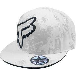  Fox Racing Stencil Cut All Pro Fitted Hat   7 3/8 /White 
