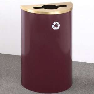  Glaro Single Purpose Half Round Recycling Receptacle, 10 