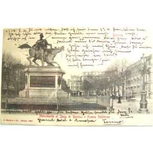 1904 Turin Torino Italy Monument to the Duke of Genoa Undivided Back 