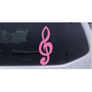 Music Note Car Window Wall Laptop Decal Sticker    Pink 8in X 22.1in