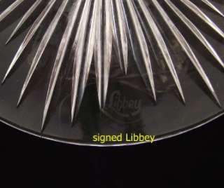 Signed Libbey ABP Brilliant Cut Glass Compote  