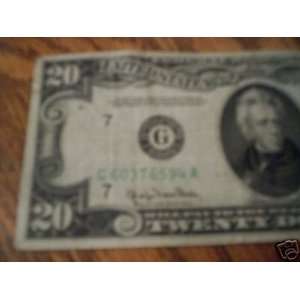  20$ 1950   FEDERAL RESERVE NOTE   BANK OF CHICAGO 