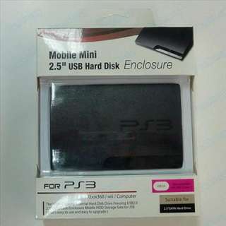 Mobile Mini 2.5 USB Hard Disk Enclosure For PS3 Black  