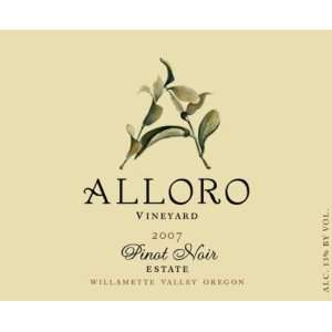  2007 Alloro Estate Willamette Pinot Noir 750ml Grocery 