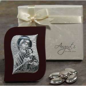  Italian Silver Madonna Icon on Wood from FavorOnline
