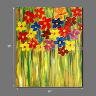 Abstract Oil painting canvas Art floral wall decor #786  