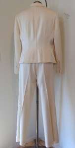   Ivory ANN TAYLOR Pant suit 10 /12 Evening Wedding White Tuxedo  