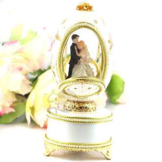 Handcraft Decorated Fancy Egg Music Box, Amor, Wedding  