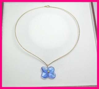 18kyg Baccarat Hortensia Sapphire Flower Necklace  