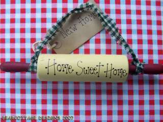 Shabby Chic Kitchen Home Sweet Home Rolling Pin Sign  