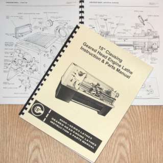 CLAUSING 15 Lathe 8000 Operating & Parts Manual  