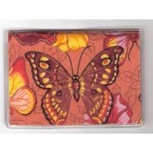 Wallet Photo Insert Debit Check Credit Card Holder Made with Butterfly 