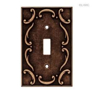  Single Switch Wall Plate   French Lace   Sponged Copper L 