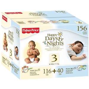  Fisher Price Happy Days & Nights Diapers Value Pack   Size 