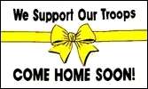 WE SUPPORT OUR TROOPS YELLOW RIBBON 3X5 FLAG 3X5 NEW  