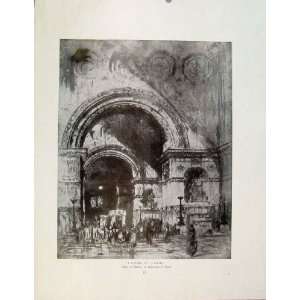   Architectural Etchings A Court Of Justice By W Walcot