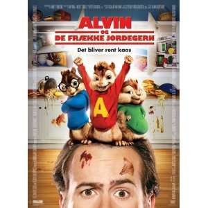  Alvin and the Chipmunks (2007) 27 x 40 Movie Poster Danish 