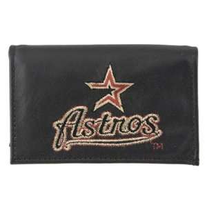   Houston Astros Black Embroidered Tri Fold Wallet