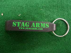 Stag Arms Black and Green Plastic Keychain Bottle Opener BRAND NEW 