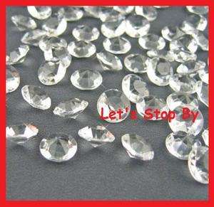   Acrylic Diamond Confetti 15mm Wedding Decoration Table Scatters Clear