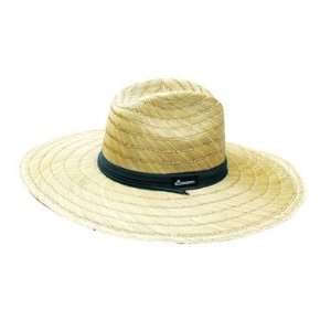   Mens Straw Pacifica Hat With Black Band (447602)