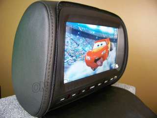 2x 9 GREY Car Headrest DVD Player Monitor Headphones  