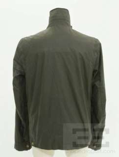   Green Waxed Cotton & Black Corduroy Mens Field Jacket Size M  