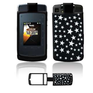   Stature Cell Phone Black Silver Stars Laser Silicone Skin Case Cover