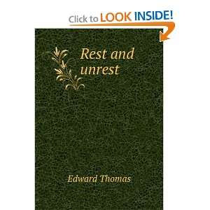 Rest and unrest Edward Thomas Books