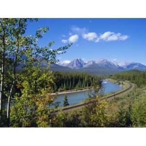 Morants Curve, Bow River, Bow Range, Rocky Mountains, Canada Premium 