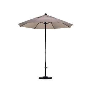   Umbrella 7.5 Octagon Push Up Lift Patio Fiberglass Black Finish