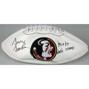 Fsu Bobby Bowden 93 & 99 Champs Signed Football Psa   Autographed 