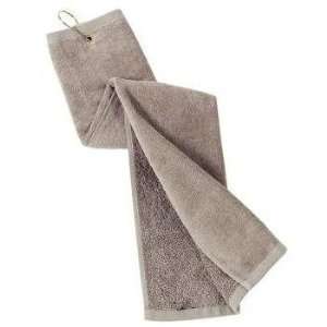  Authority Grommeted Tri fold Golf Towel   Khaki  Sports 