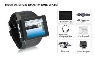 Rock   Android 2.2 Smartphone Watch GSM Wi Fi 8GB Micro SD 2MP Camera 