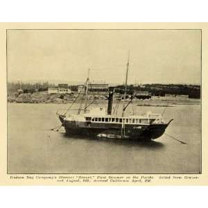  1907 Print Hudson Bay Beaver Pacific Gravesend Ship 