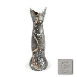 American Silver Co., Silverplate, Mixed Metals, Nouveau Floral & Brick 