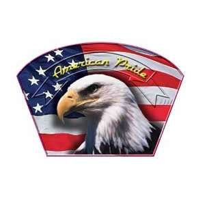  American Pride Bald Eagle Decal with US Flag   12 h 