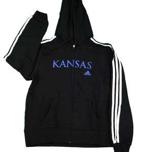   NCAA Kansas Jayhawks Zip up Hoodie Sweatshirt by Adidas  KU  