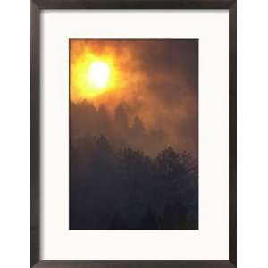  Sunset Breaks Through Smoke of the Hayman Wildfire Framed 