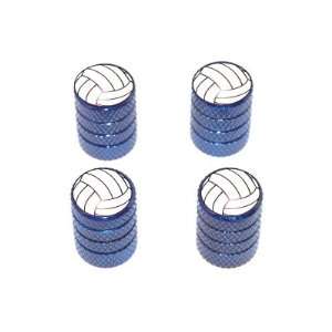  Volleyball   Sport Tire Rim Valve Stem Caps   Blue 