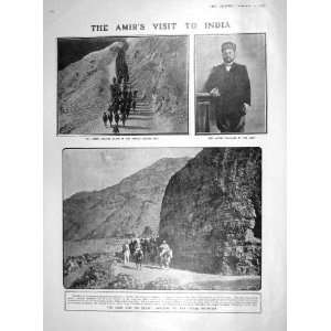  1907 AMIR INDIA KHYBER PASS HUNTING SCENE FAMILY DOGS 