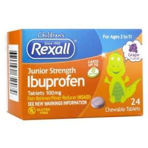  Rexall Childrens Junior Strength Chewable Ibuprofen 