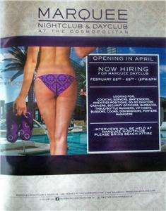 Marquee Club @ The Cosmopolitan Las Vegas Casino Ad  