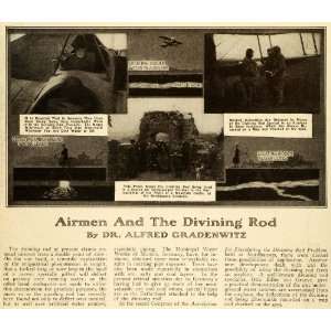  1920 Article Dowsing Divining Rod Airmen Air Force Pilots 