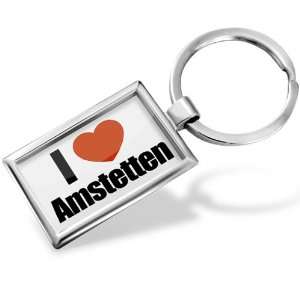 Keychain I Love Amstetten region Lower Austria, Austria   Hand Made 